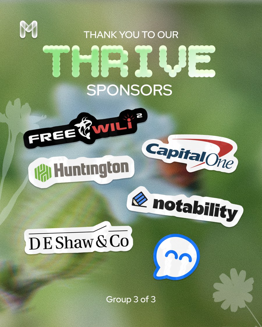 Thank you to our Thrive sponsors